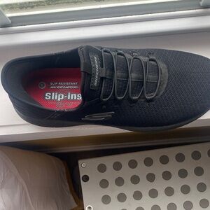 Skechers Men's Black Slip-On Sneakers